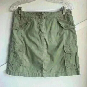 J. Crew Mini Cargo Utility  Hiking Skirt Pockets 100% Cotton Womans Size 2